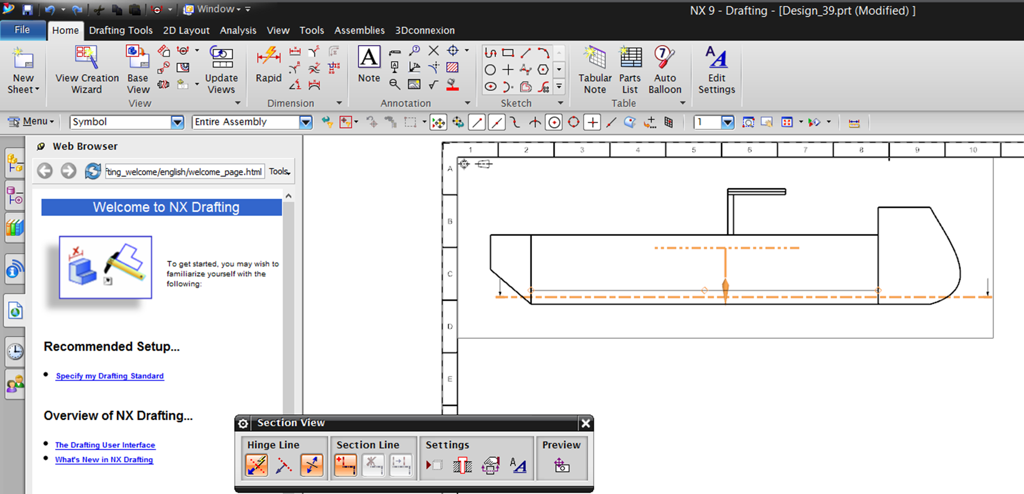 Making A Technical Drawing In Nx Siemens Ship Lab